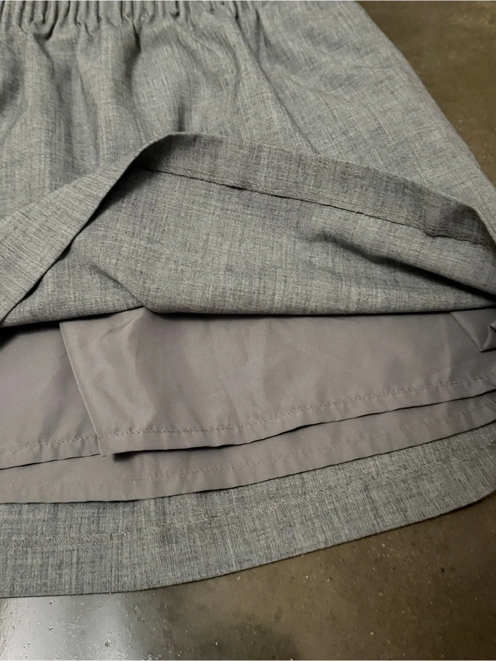 J Crew Mercantile Elastic Waist Gray Mini Skirt 2 pockets sz 2